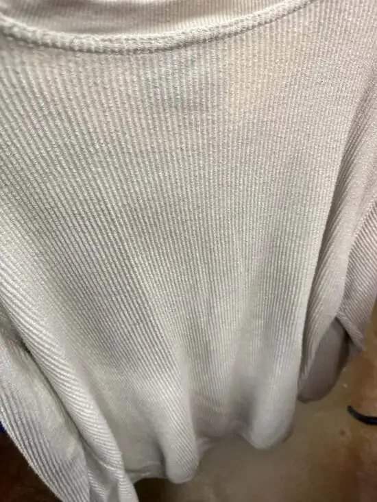 MV Sport XL Khaki Mama Embroidered Corded Ribbed Crewneck Sweatshirt - Picture 2 of 3